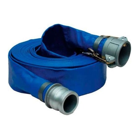 Apache Apache Hose & Belting PVC Lay Flat Discharge Hose W/ CxE Aluminum Cam & Groove Fittings, 3"W x 25'L 98138063